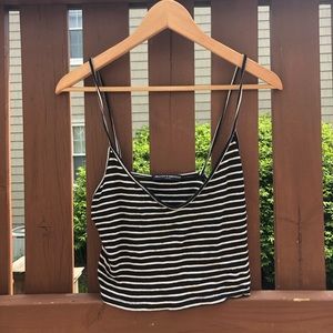Brandy Melville Black n White striped tank